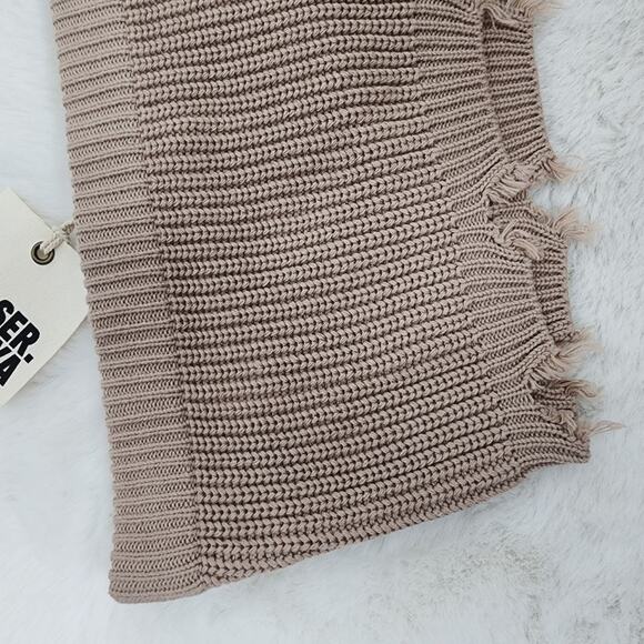 NEW Ser.O.Ya By Retrofete Ember Natural Knit Sleeveless Bandeau Tube Crop Top - Picture 8 of 11